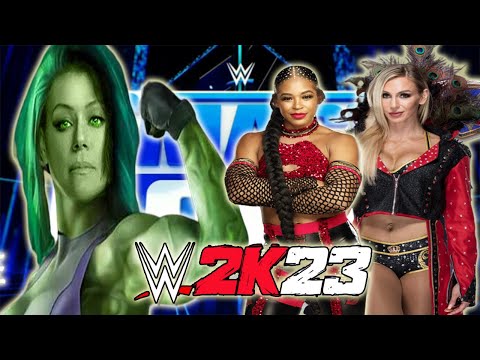 She Hulk vs Bianca Belair & Charlotte Flair - Handicap Match