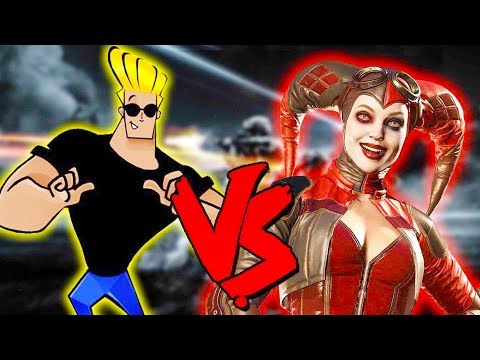 Harley Quinn Vs Johnny Bravo Army - Epic Battle - Injustice 2 Costume Skin Mod