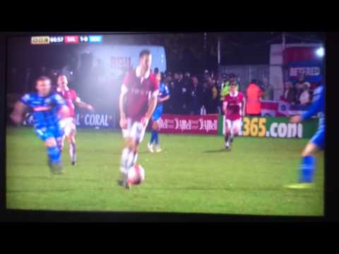 SALFORD STEVE HOWSON AMAZING GOALLINE CLEARANCE!