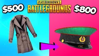 TOP RAREST EXPENSIVE PUBG ITEMS AND SKINS! - PlayerUnknownsBattlegrounds All Crate Items