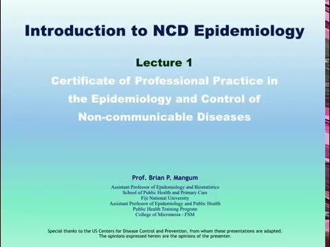 1. Introduction to NCD Epidemiology | CPP NCD Epidemiology