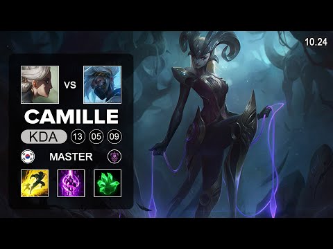 Camille Top vs Akali - KR Master Patch 10.24