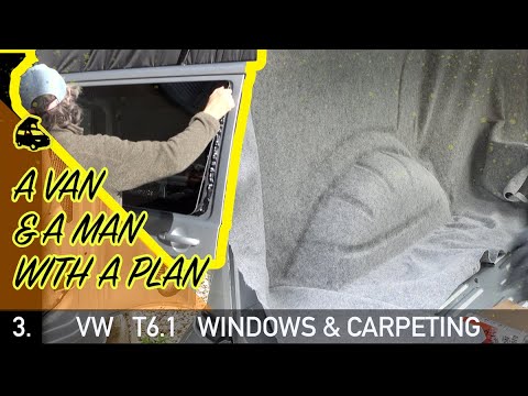 3. Einbau von Fenstern und Teppichboden in einem VW T6.1