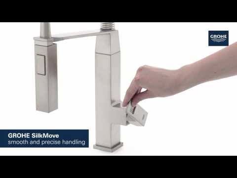 Eurocube Single-Handle Semi-Pro Dual Spray Kitchen Faucet 1.75 GPM (6.6 L/min) // SUPERSTEEL INFINITYFINISH // YouTube Video