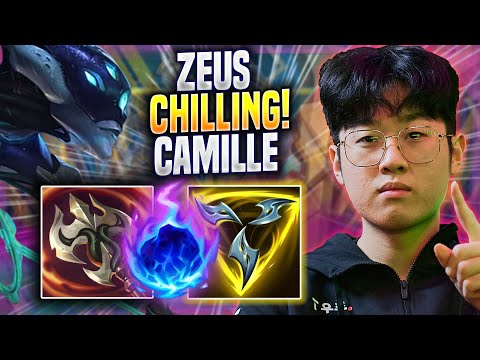 ZEUS CHILLING WITH CAMILLE! - T1 Zeus Plays Camille TOP vs Jayce! | Season 2023