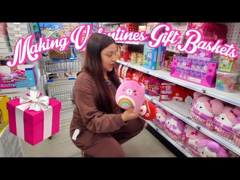 MAKING VALENTINES GIFT BASKETS FOR MY SISTER & NIECE!
