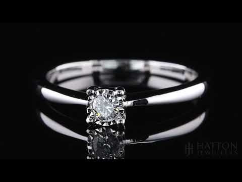 9ct White Gold 0.10ct Diamond Solitaire Ring
