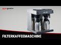 Filterkaffeemaschine - 2x 2 Liter Tank - 3,3kW - mit 2 Warmhalteplatten - inkl. 2 Isolierkannen á 2 Liter