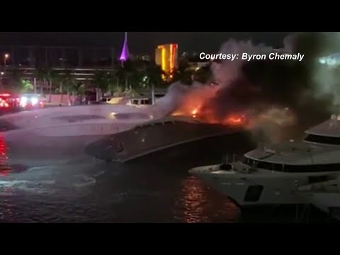 Investigators searching for cause behind massive blaze that consumed Marc Anthony's yacht