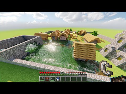 EPIC! Ender King floods village in Minecraft