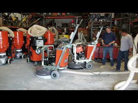 Makinex 23kW Generator Powering a Remote-Controlled Husqvarna Concrete Grinder