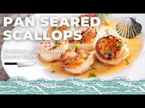 How to cook the PERFECT Pan Seared Scallops {with AMAZING beurre blanc}