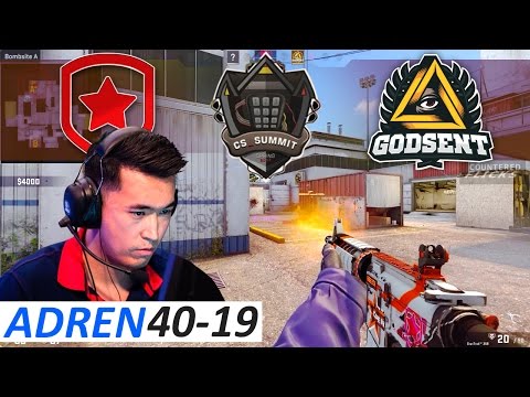 AdreN 40-19 POV / Gambit vs GODSENT / Cache / CS_SUMMIT Spring 2017