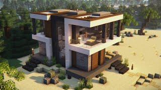 Minecraft How to Build | 🏖️ Modern Beach House Tutorial