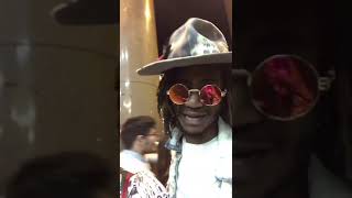 Seye Adelekan from Gorillaz with fans