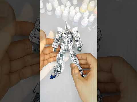 Gundam Unicorn 2D #gundam #gunplabuilder #gunplacustom #gunpla #shorts #gundamunicorn