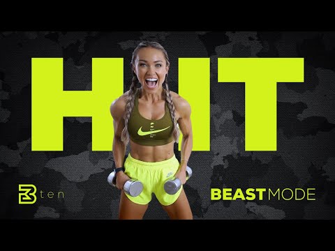 BEASTMODE HIGH INTENSITY - Dumbbell HIIT Cardio Workout | Day 10