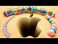Giant Toothpaste Eruption From Apple Pit Giant Coca Cola Balloons Chupa Chups Fanta Vs Mentos