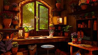 Sweet Birdsong & Piano Music Ambience from a Cozy Garden Shed