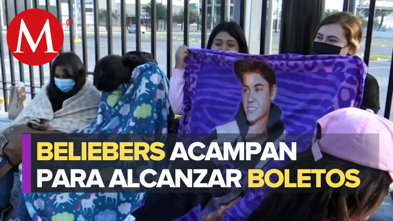 Fans de Justin Bieber acampan por boletos afuera de Arena Monterrey