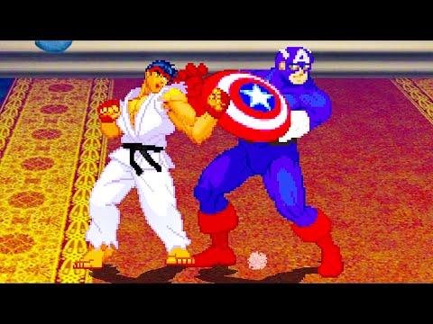 SHIN RYU vs CAPTAIN AMERICA - HYPER Ultimate INSANE EPIC FIGHT!