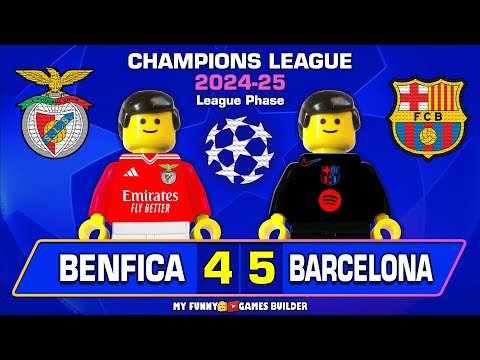 Benfica vs Barcelona 4-5 | Champions League 2024/25 Goals Highlights lego