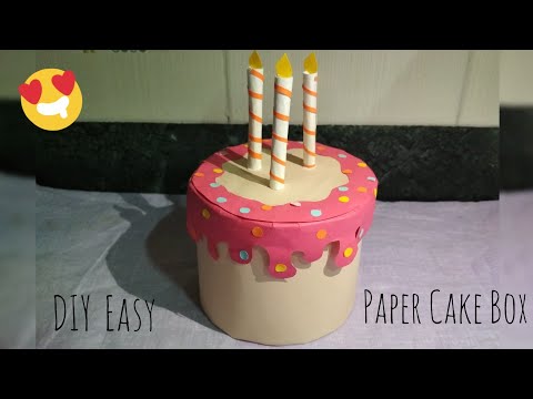 DIY Paper Cake Box 🎂 | Handmade Paper Cake Box Tutorial😍