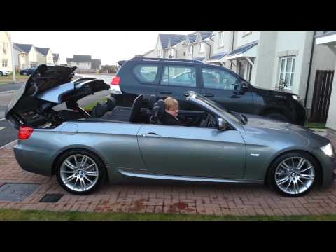 BMW 320d M Sport convertible opening