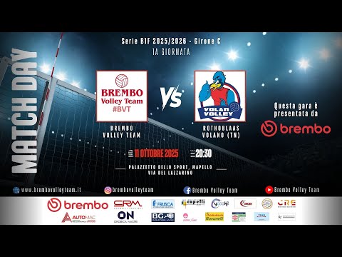Live Brembo Volley vs Volano Volley - Prima di campionato Serie B1