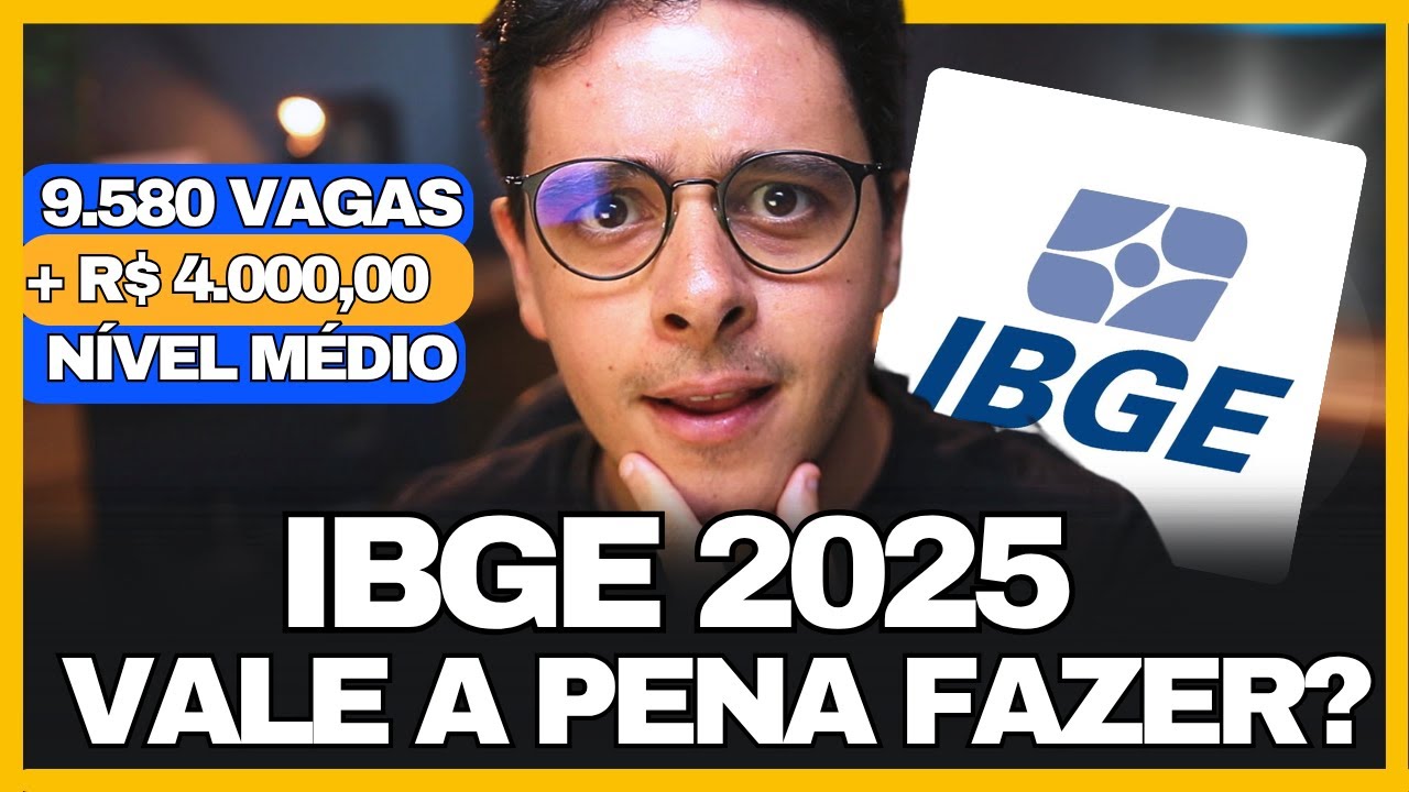 + R$ 4 THOUSAND REAIS IN SALARY, 9 THOUSAND VACANCIES AND INTERMEDIATE LEVEL l IBGE 2025 EXAM