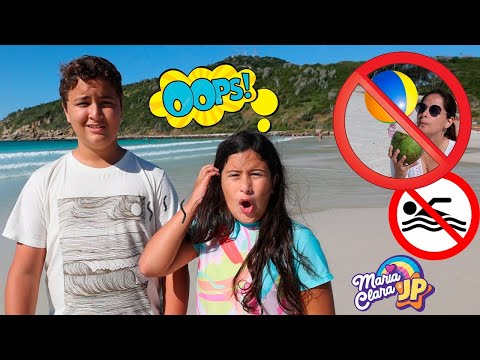 MARIA CLARA E JP APRENDEM AS REGRAS DE CONDUTA NA PRAIA -  Learn Rules of Conduct for Children