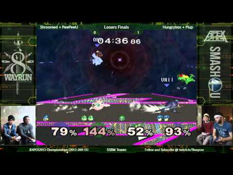 APEX 2013   SSBM Teams LF   Shroomed + PewPewU VS Hungrybox + Plup