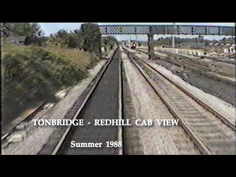 Tonbridge to Redhill Cab View On Board a DMU in Summer 1988