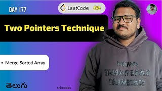 YouTube video 'Leetcode 88: Merge Sorted Array in Telugu | Bruteforce, Two Pointers (2 types)| srkcodes'