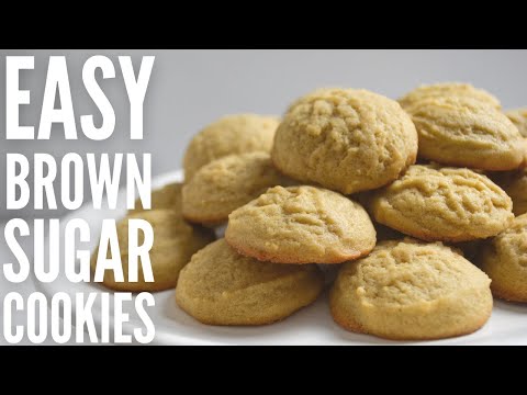 SIX ingredient cookies recipe | Easy 20 minute brown sugar cookies!!