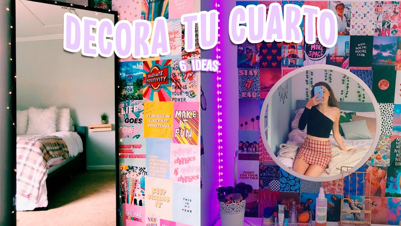 TRANSFORMA TU HABITACION!! 6 IDEAS PARA DECORAR TU CUARTO - Tutoriales Belen