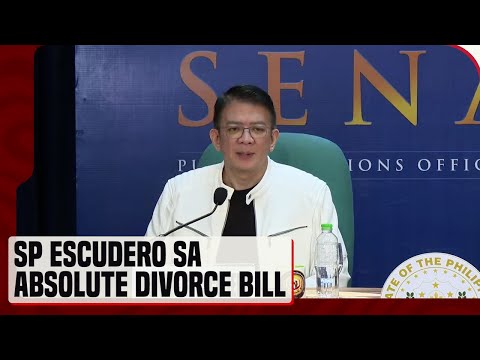 Pananaw ni SP Escudero sa Senate divorce bill: Wala akong balak dumiin pabor o kontra rito
