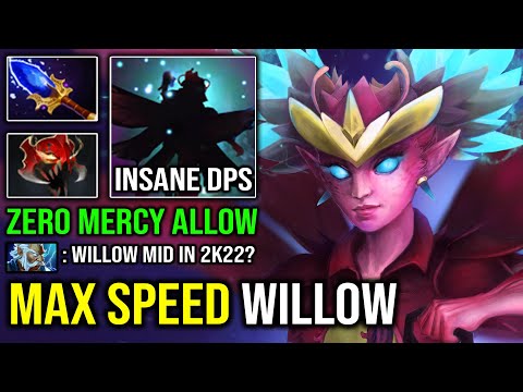 How to Mid Dark Willow Like a Pro | Max Speed Aghanim Madness Brutal Attack Speed Dota 2