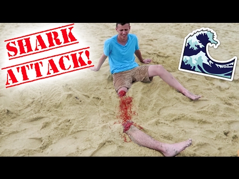 SHARK ATTACK BEACH PRANK!! - HOW TO PRANKS