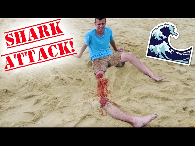 SHARK ATTACK BEACH PRANK!! - HOW TO PRANKS