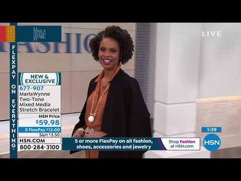 MarlaWynne – Zweifarbiges, gemischtes Stretcharmband, 16,5 cm