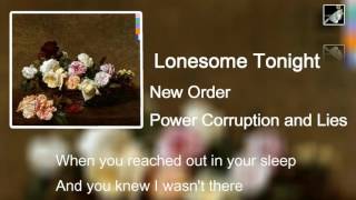 Lonesome Tonight with lyrics by New Order