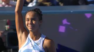 10/31(土)シングルス本戦準決勝 センターコート 第一試合 レイラ・フェルナンデス (CAN)vsカミラ・ラヒモワ (UZB)