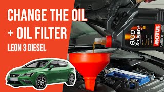 Youtube thumbnail of video "Change the oil and the oil filter Leon 3 1.6 TDI 🛢"