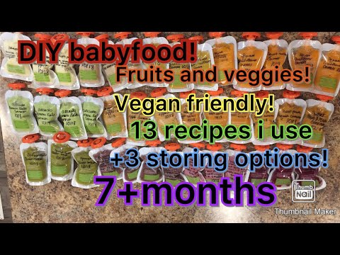 Make homemade baby food/ baby purée with me! DIY baby food | pouches + more storing options