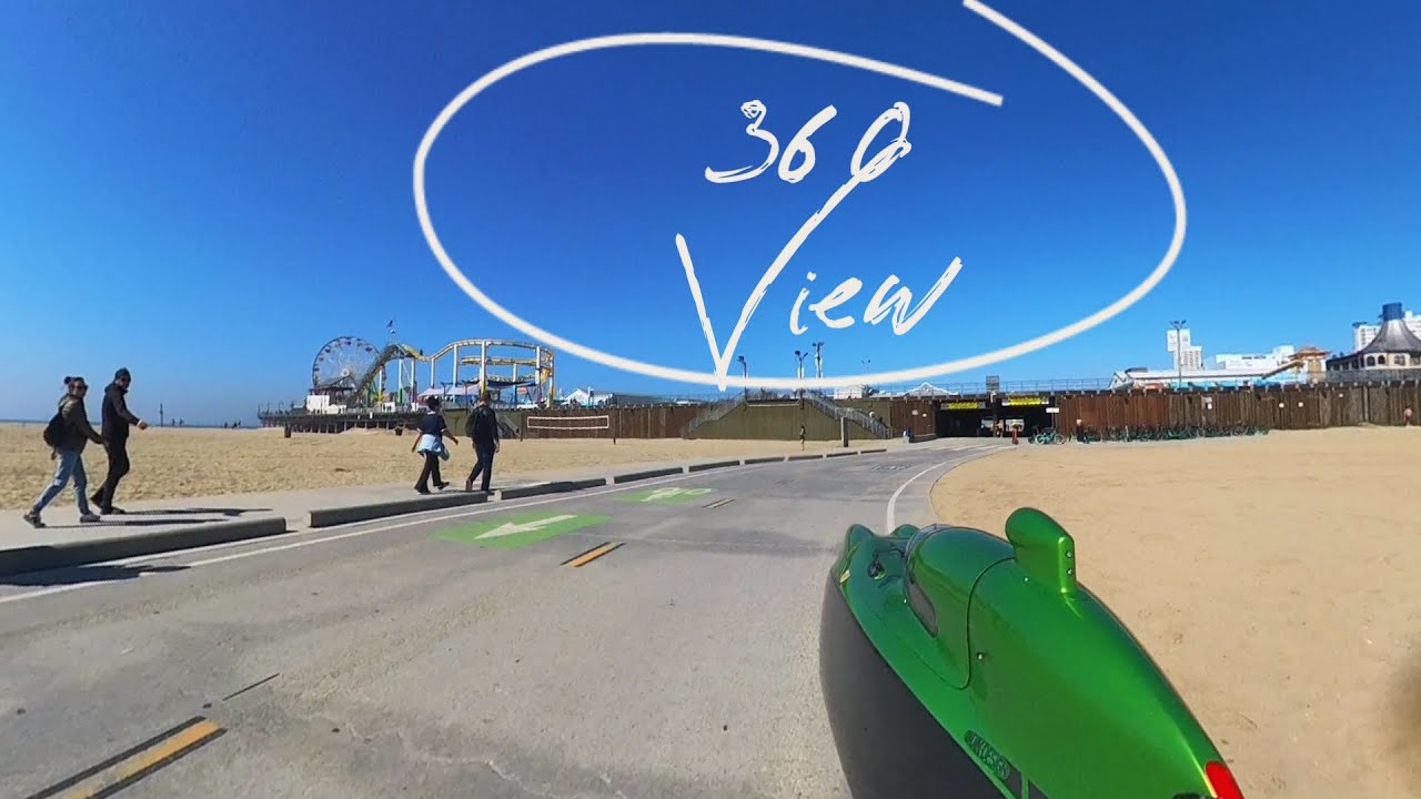 360 View That You Control Venice to Santa Monica in the Velomobile