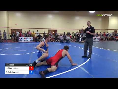 2018 Marine Corps US Open/UWW Junior Freestyle 97 Rnd Of 16 - Hunter Mooring (CMWC) Vs. Evan Calla
