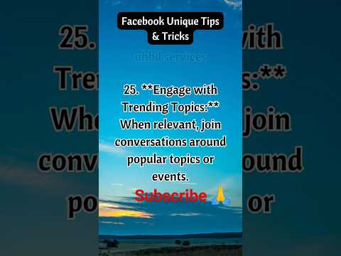 Facebook Unique Tips & Tricks 25 Engage with Trending Topics #shorts #tips #motivation