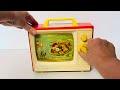 Vintage 1964 Fisher Price Two Tune TV Wind Up Musical Toy Still Plays