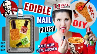DIY EDIBLE KFC Nail Polish | EAT Fried Chicken Flavored Nail Polish | Made With Real Fried Chicken!
